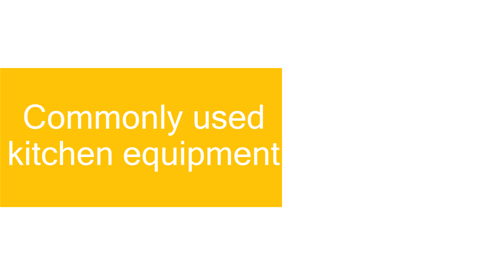 Presentation Commonly used kitchen equipment Boost