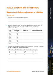 causes of inflation and deflation